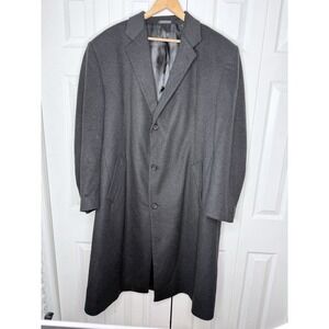 Jean-Paul Germain Paris Men's 50L Charcoal Gray Wool Cashmere Long Overcoat Coat